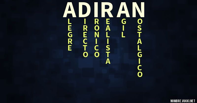 Acróstico adiran