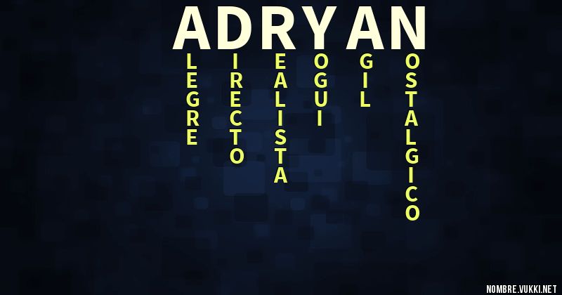 Acróstico adryan