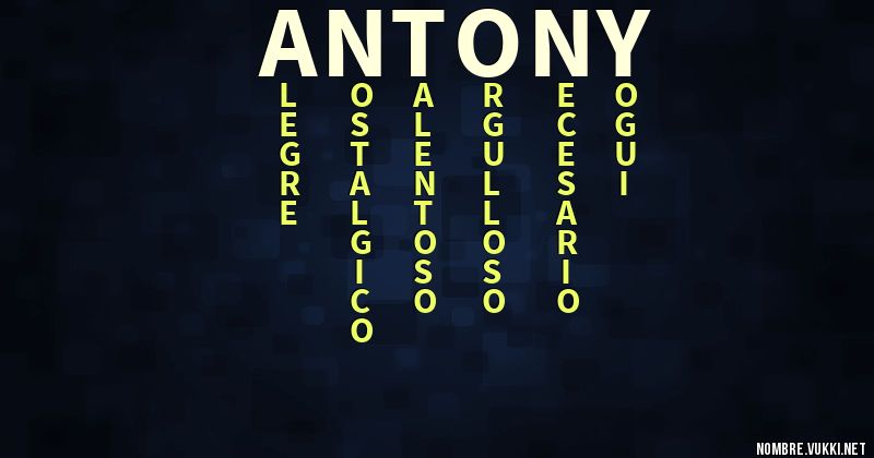 Acróstico antony