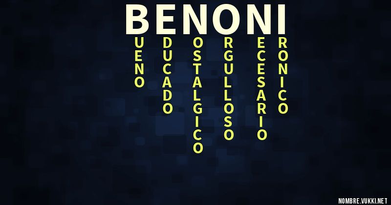 Nombre Benoni, origen y significado