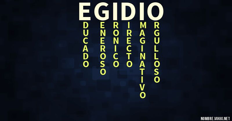 Qué significa egidio
