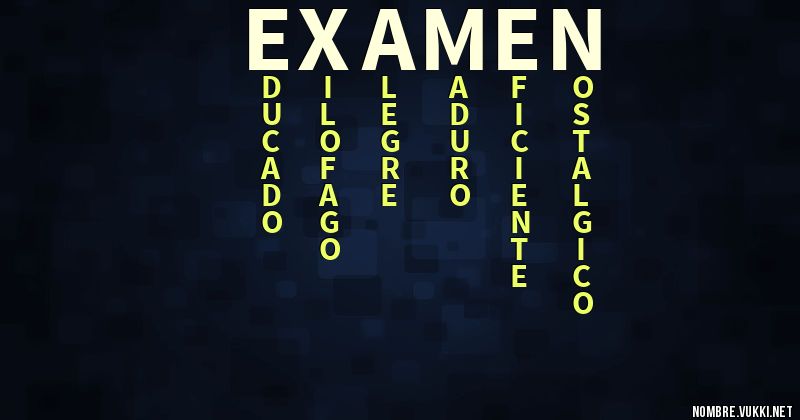 Acróstico examen