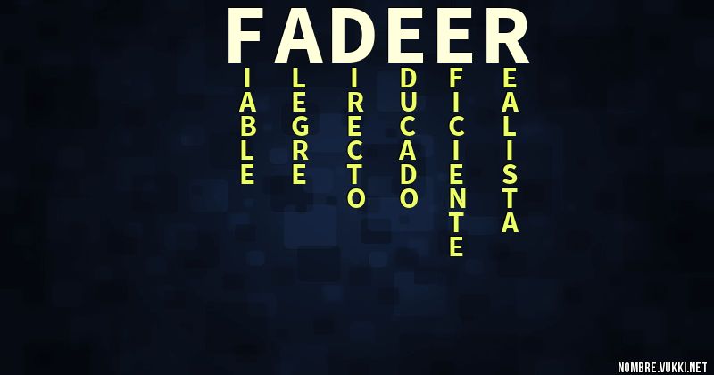 Acróstico fadeer