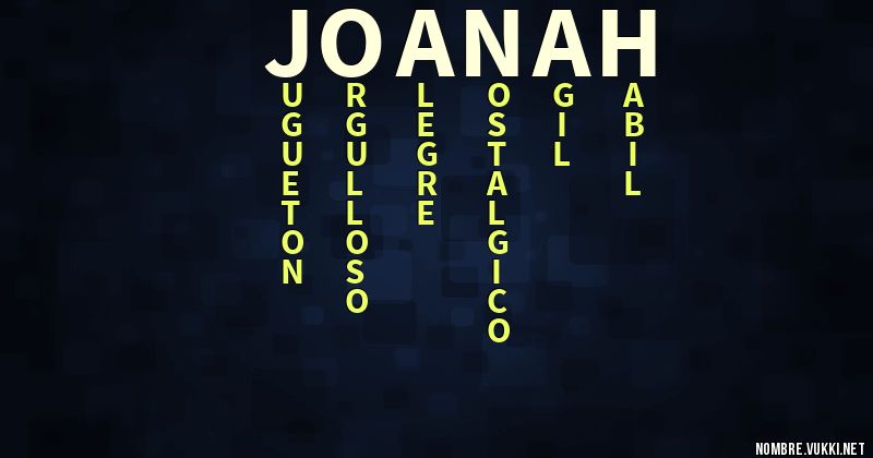 Acróstico joanah