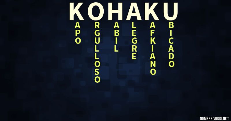 Acróstico kohaku