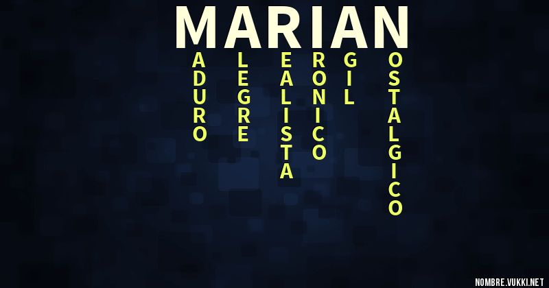 Acróstico marian