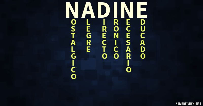 Acróstico nadine