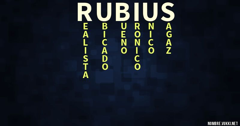 Acróstico rubius