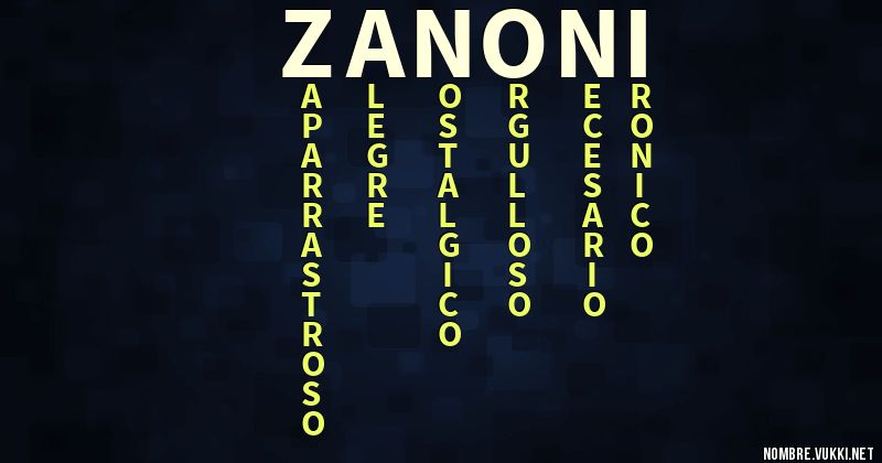 Acróstico zanoni