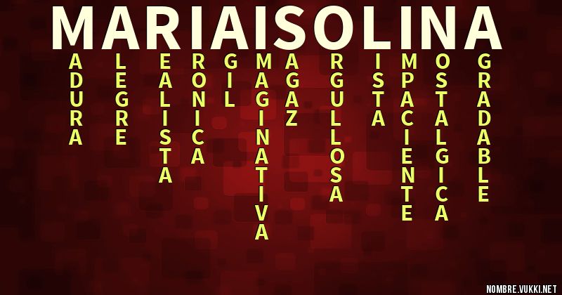 Acróstico maria isolina