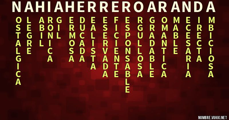 Acróstico nahia herrero aranda