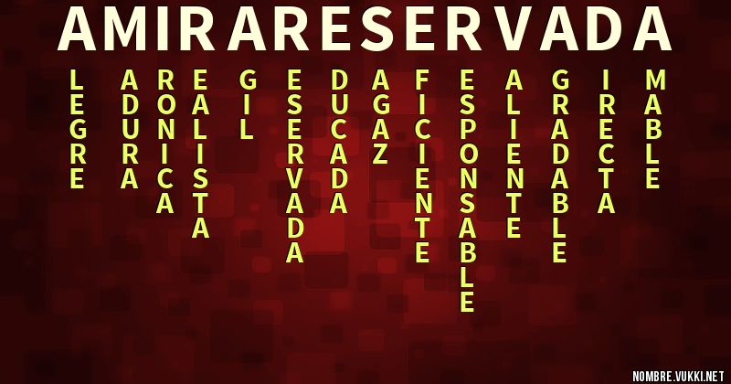 Acróstico amira reservada