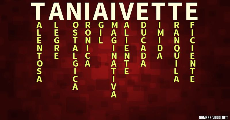 Acróstico tania ivette
