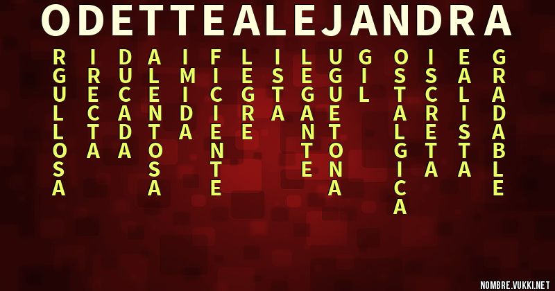 Acróstico odette alejandra