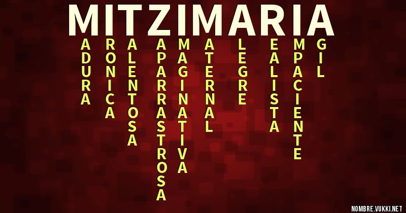 Acróstico mitzi maria