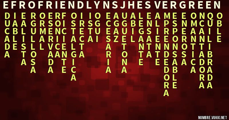 Acróstico efrofriendlyns jhesvergreen