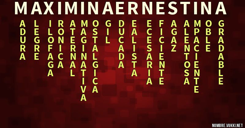 Acróstico maximina ernestina
