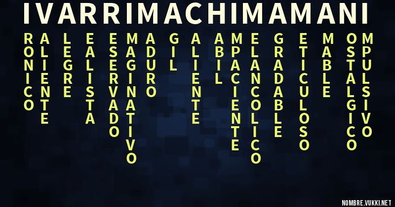 Acróstico ivar rimachi mamani