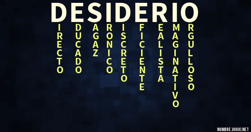 Acróstico desiderio