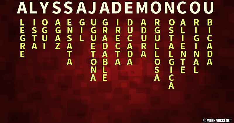 Acróstico alyssa jade moncou