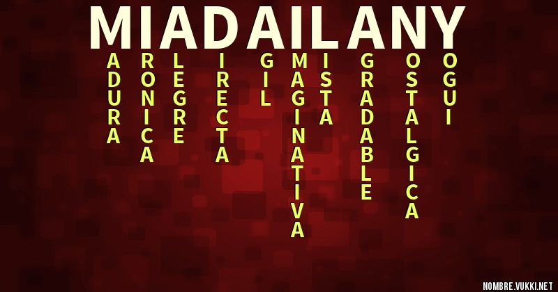 Acróstico mia dailany