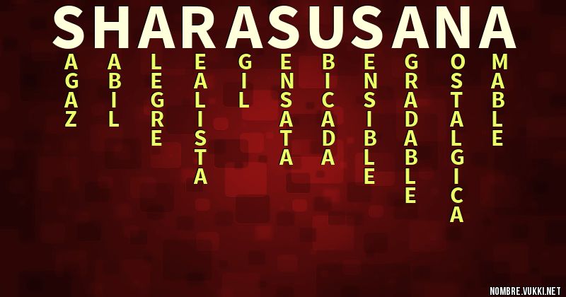 Acróstico shara susana