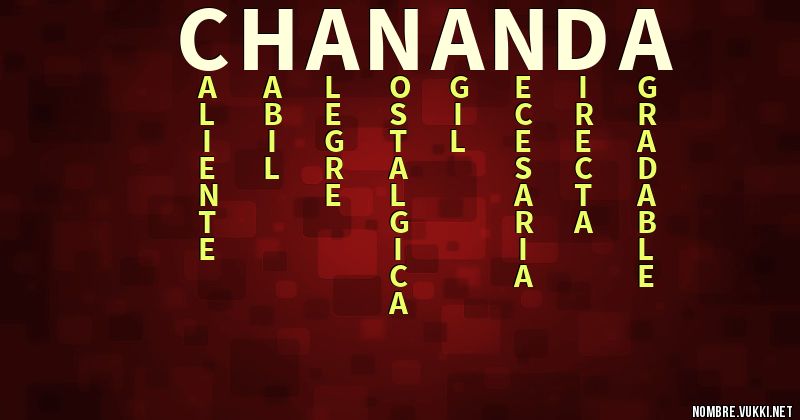 Acróstico chananda