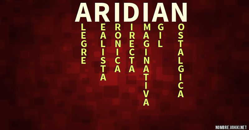 Acróstico aridian