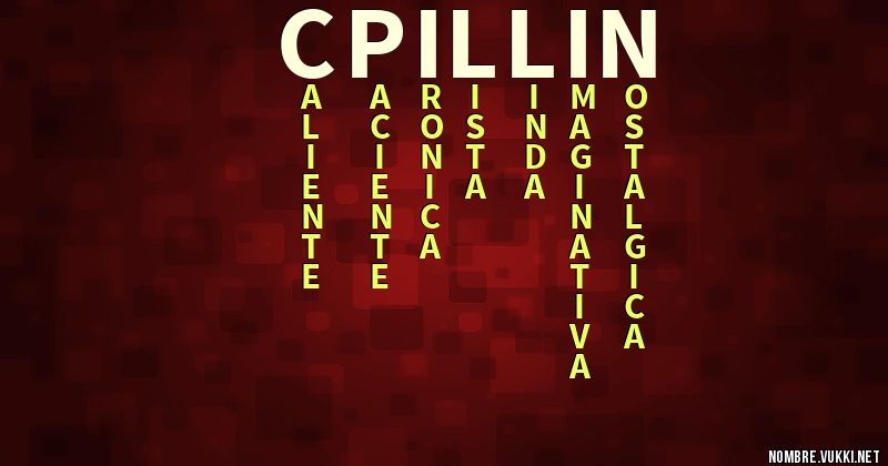 Acróstico c pillin