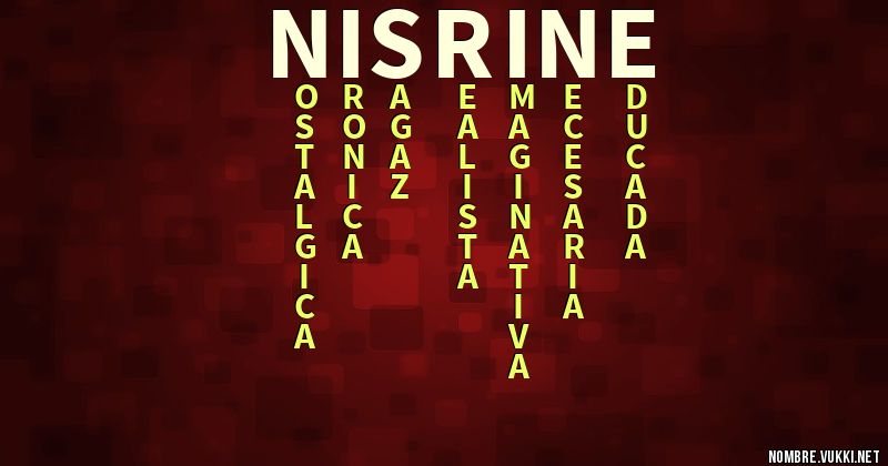 Acróstico nisrine