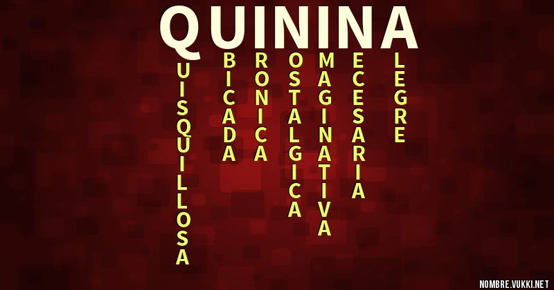 Qué significa quinina