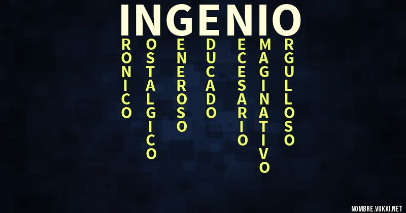 Acróstico ingenio