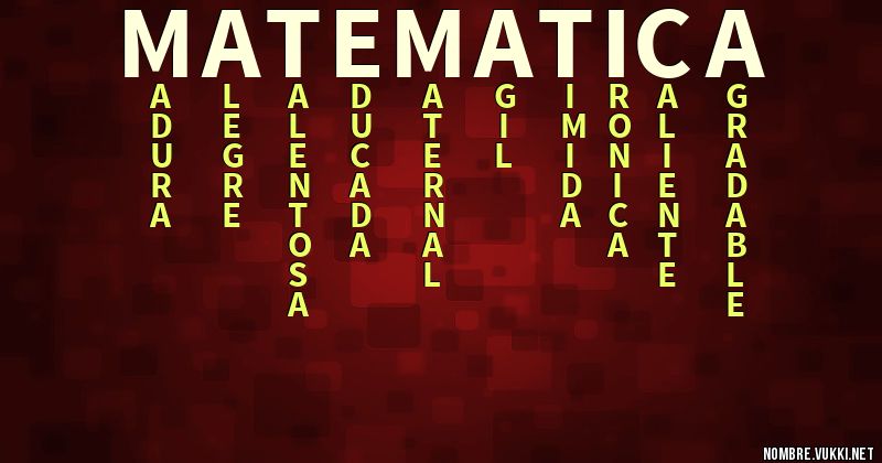 Acróstico matematica