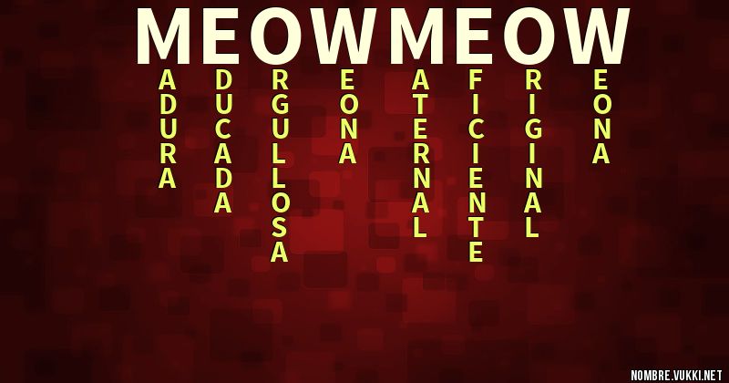 Acróstico meow meow
