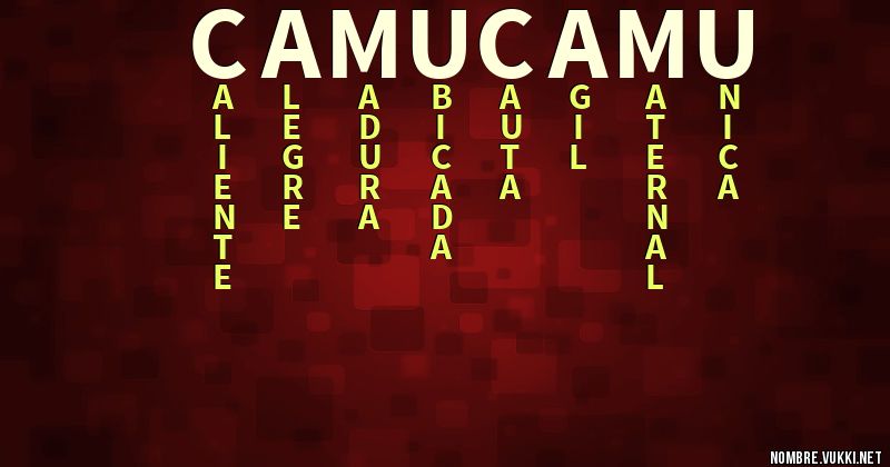 Acróstico camu camu