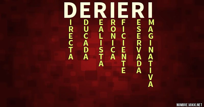 Acróstico derieri