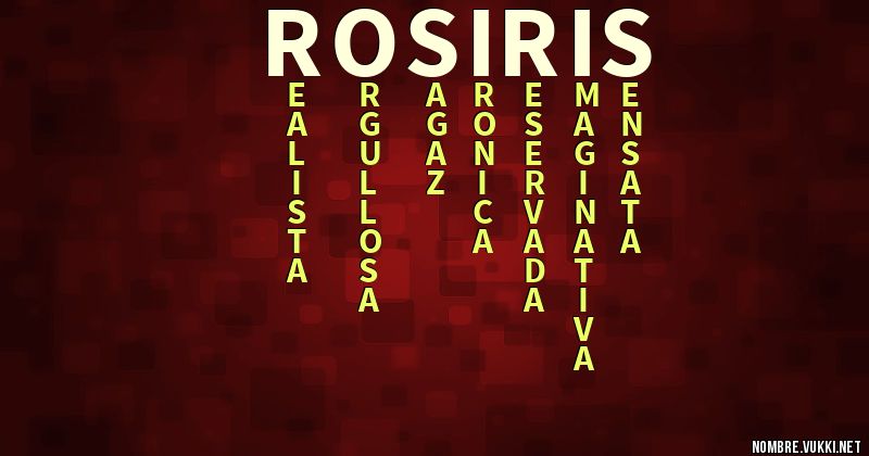 Acróstico rosiris