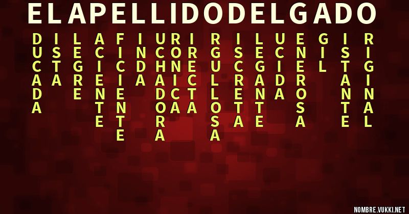 Acróstico el apellido delgado