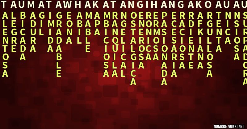 Acróstico taumatawhakatangihangakoauau