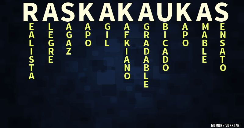 Acróstico raskakaukas