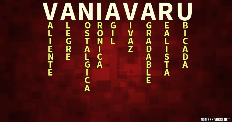 Acróstico vaniavaru