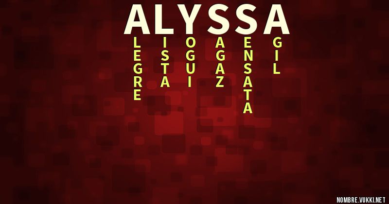 Acróstico alyssa