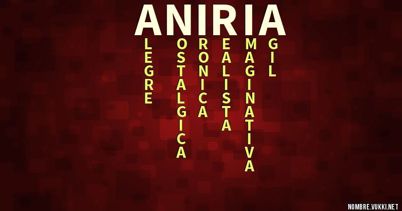 Acróstico aniria