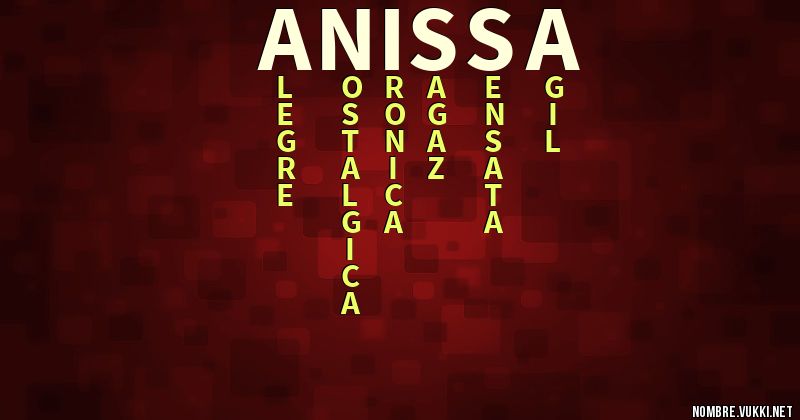 Acróstico anissa