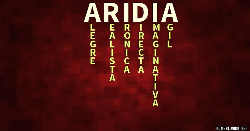 Acróstico aridia