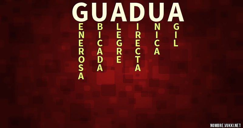 Acróstico guadua