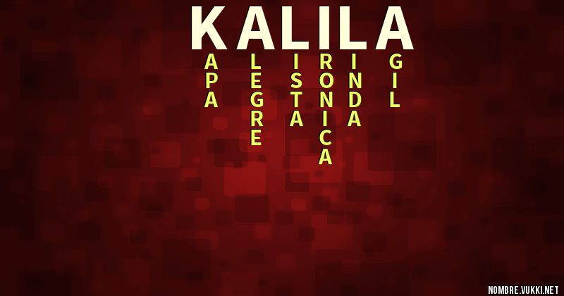 Acróstico kalila