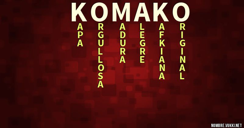 Acróstico komako