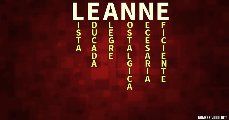 Acróstico leanne