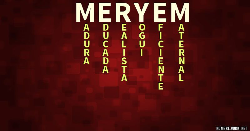 Acróstico meryem